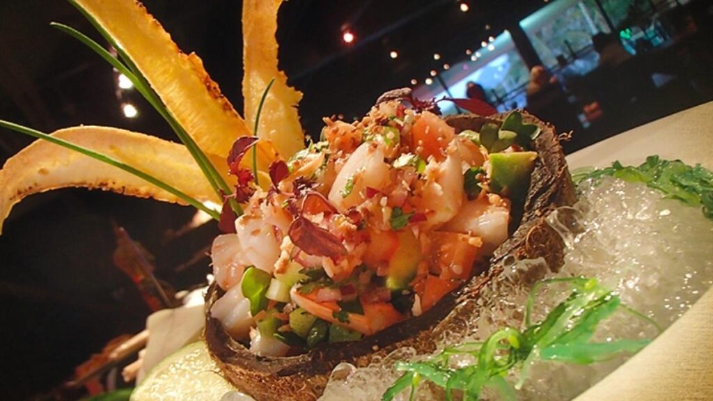 Food at Bamboo Restaurant in St. Martin