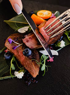 tasting exotic restaurant gourmet food concept. thailand traditional cuisine. delicious delicacy.