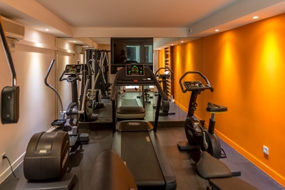 Fitness Room: Air conditioning, Flat screen Tv,  Treadmills, Bicycle, Elliptical bike, Weight m