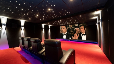 Cinema Room: In the basement. Air-conditioned cinema room, with 8 leather reclining chairs, Dish net