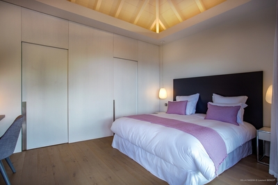 Bedroom 3: Located on the top floor with private terrace and ocean view. King size bed