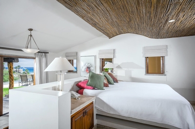 Several of the bedrooms at Casa Tita feature an intricate & unique ceiling
