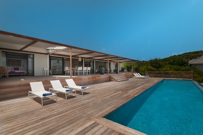 Terrace & Pool: The large terrace has a dining room and an outdoor living room with seating and the 