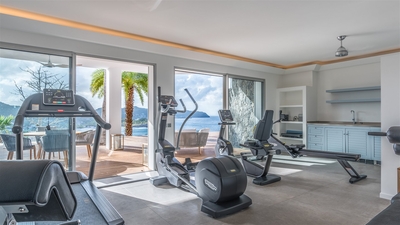 Fitness & Jacuzzi: On the lower level. Fully equipped with rowing machine, stepper, treadmill, weigh