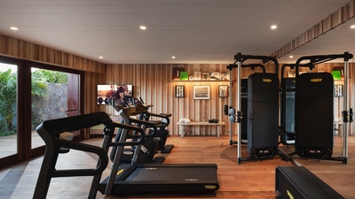 Fitness Room: Air-conditioned and fully equipped fitness room, HD-TV, Dish Network. 